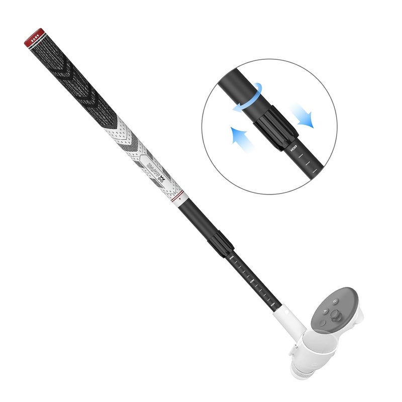 AMVR Golf Club Attachment Compatible with Meta/Oculus Quest 3S/Quest 3, Non-Slip VR Golf Handle Grip for Golf (Adjustable Golf Club) - Image 1